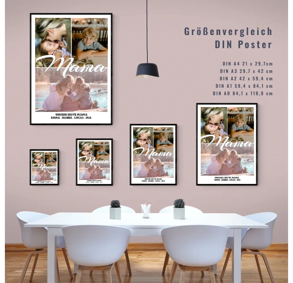 Personalisierte Mama Fotocollage für besondere Erinnerungen