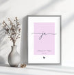 'ja' zur Hochzeit - dein personalisiertes Poster: Unvergessliche Erinnerungen mit Namen und Datum festhalten - posterfolio.de