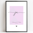 'ja' zur Hochzeit - dein personalisiertes Poster: Unvergessliche Erinnerungen mit Namen und Datum festhalten - posterfolio.de