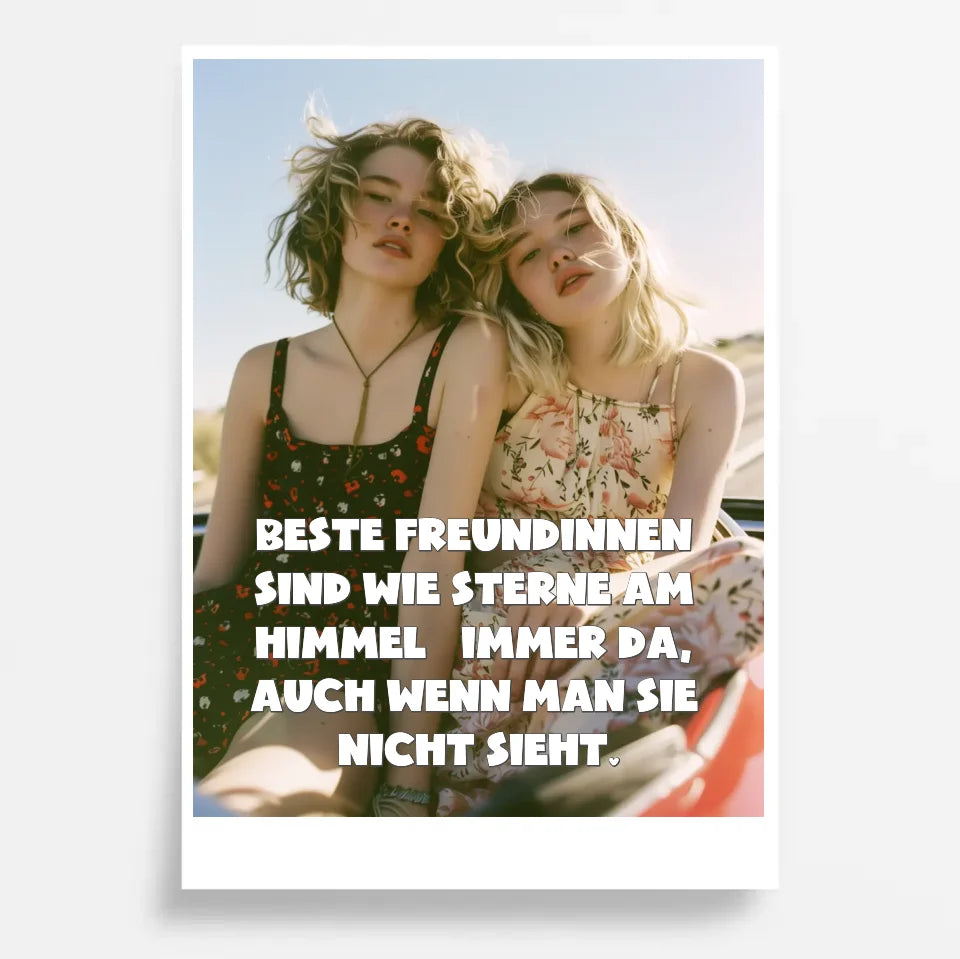 Das perfekte Geschenk für deine beste Freundin: Personalisiertes Poster voller Erinnerungen!