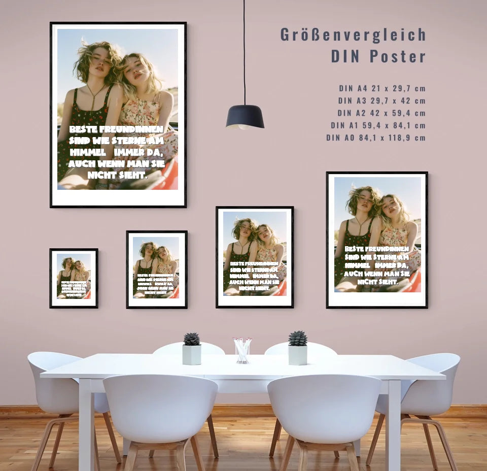 Das perfekte Geschenk für deine beste Freundin: Personalisiertes Poster voller Erinnerungen!