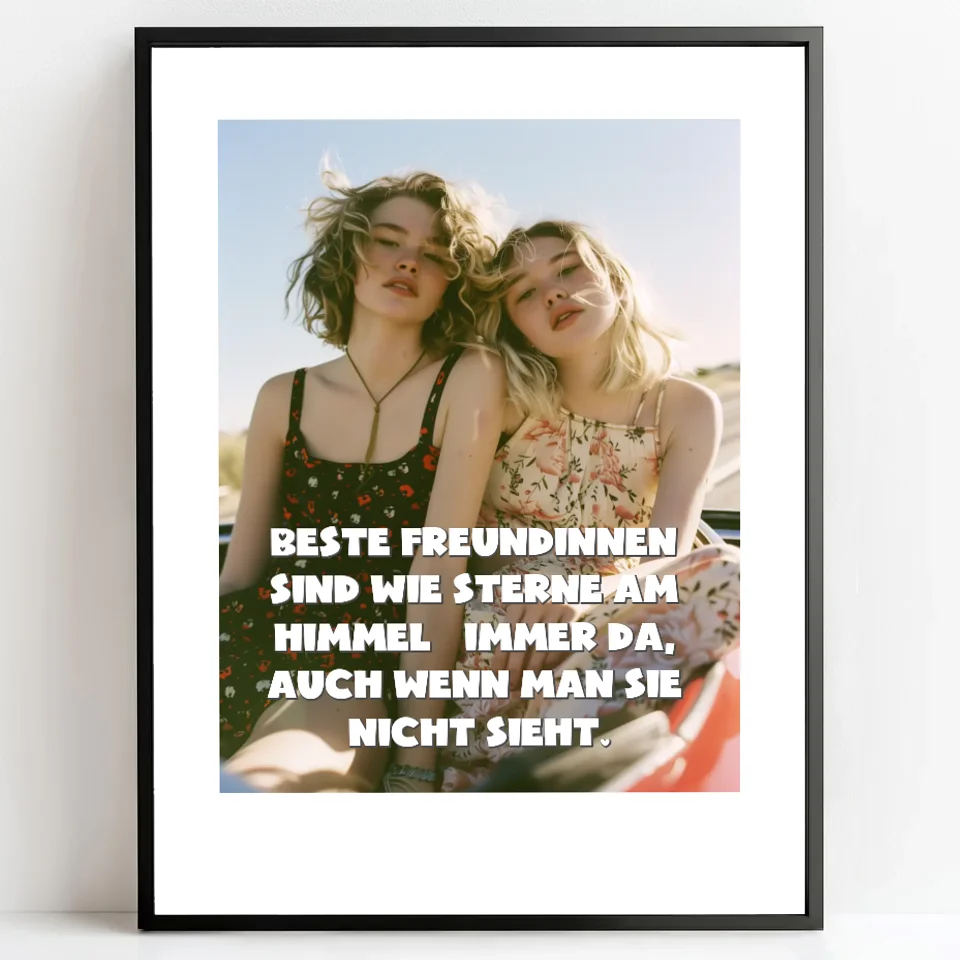 Personalisierte Poster  Bilderrahmen schwarz matt 30 x 40 cm