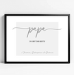 Überrasche deinen Papa mit einem einzigartigen Geschenk - Personalisiertes Poster für den besten Papa der Welt! - posterfolio.de