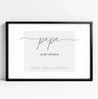 Überrasche deinen Papa mit einem einzigartigen Geschenk - Personalisiertes Poster für den besten Papa der Welt! - posterfolio.de