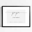Überrasche deinen Papa mit einem einzigartigen Geschenk - Personalisiertes Poster für den besten Papa der Welt! - posterfolio.de