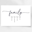 Einzigartiges Familienposter: Personalisiertes Geschenk mit vier Namen und liebevollen Details - posterfolio.de