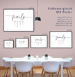 Einzigartiges Familienposter: Personalisiertes Geschenk mit vier Namen und liebevollen Details - posterfolio.de