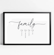 Einzigartiges Familienposter: Personalisiertes Geschenk mit vier Namen und liebevollen Details - posterfolio.de