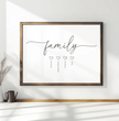 Einzigartiges Familienposter: Personalisiertes Geschenk mit vier Namen und liebevollen Details - posterfolio.de