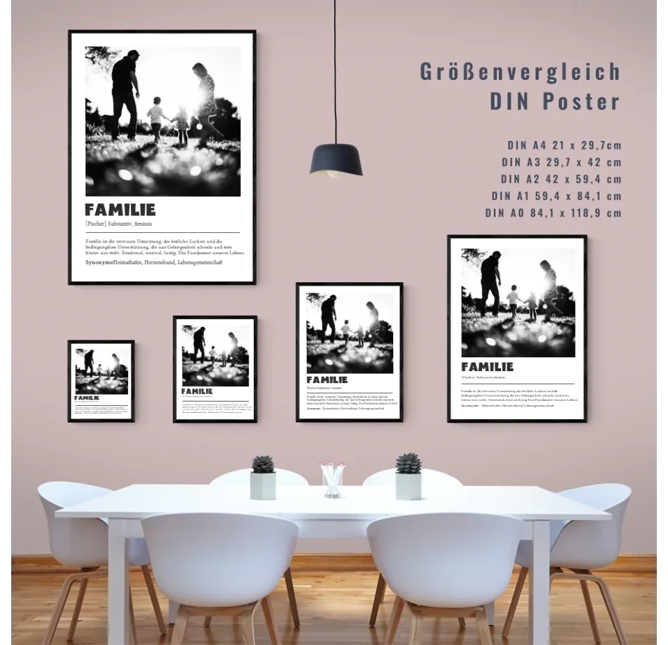 Emotionales Definitions Poster Familie – Dein einzigartiges, personalisiertes Geschenk