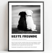 Definitions Poster Beste Freunde (Hundefreunde) – Personalisiertes Geschenk - posterfolio.de