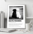 Definitions Poster Beste Freunde (Hundefreunde) – Personalisiertes Geschenk - posterfolio.de