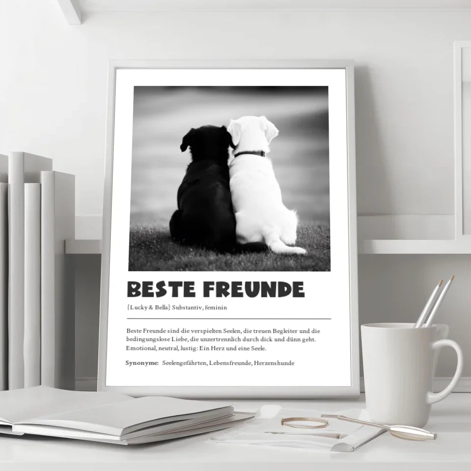 Personalisiertes Geschenk Poster mit Bilderrahmen