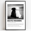 Definitions Poster Beste Freunde (Hundefreunde) – Personalisiertes Geschenk - posterfolio.de