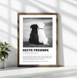 Definitions Poster Beste Freunde (Hundefreunde) – Personalisiertes Geschenk - posterfolio.de