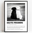 Definitions Poster Beste Freunde (Hundefreunde) – Personalisiertes Geschenk - posterfolio.de