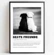 Definitions Poster Beste Freunde (Hundefreunde) – Personalisiertes Geschenk - posterfolio.de