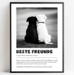 Definitions Poster Beste Freunde (Hundefreunde) – Personalisiertes Geschenk - posterfolio.de