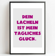 Personalisierte Poster Bilderrahmen schwarz matt 20 x 30 cm