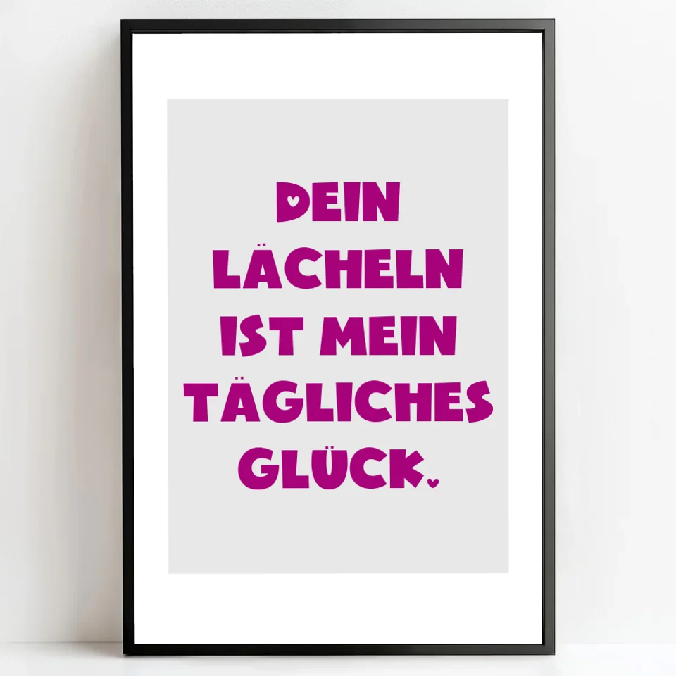 Personalisierte Poster Bilderrahmen schwarz matt 40 x 60 cm