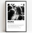 Emotionales Definitions Poster Mama – Einzigartiges, personalisiertes Geschenk - posterfolio.de