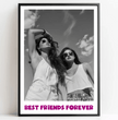 Einzigartiges Geschenk für deine beste Freundin: Personalisiertes Poster mit eurem Foto und individueller Botschaft - posterfolio.de
