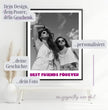 Einzigartiges Geschenk für deine beste Freundin: Personalisiertes Poster mit eurem Foto und individueller Botschaft - posterfolio.de