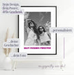 Einzigartiges Geschenk für deine beste Freundin: Personalisiertes Poster mit eurem Foto und individueller Botschaft - posterfolio.de