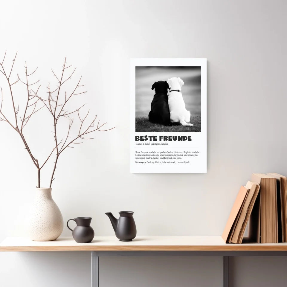 Definitions Poster Beste Freunde (Hundefreunde) – Personalisiertes Geschenk