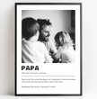 Liebevoll gestaltetes Definitions Poster als einzigartiges Geschenk für Papa - posterfolio.de