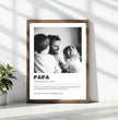 Liebevoll gestaltetes Definitions Poster als einzigartiges Geschenk für Papa - posterfolio.de