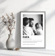 Liebevoll gestaltetes Definitions Poster als einzigartiges Geschenk für Papa - posterfolio.de