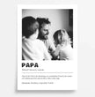 Liebevoll gestaltetes Definitions Poster als einzigartiges Geschenk für Papa - posterfolio.de