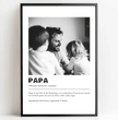 Liebevoll gestaltetes Definitions Poster als einzigartiges Geschenk für Papa - posterfolio.de