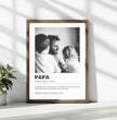 Liebevoll gestaltetes Definitions Poster als einzigartiges Geschenk für Papa - posterfolio.de