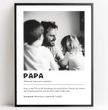 Liebevoll gestaltetes Definitions Poster als einzigartiges Geschenk für Papa - posterfolio.de