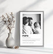 Liebevoll gestaltetes Definitions Poster als einzigartiges Geschenk für Papa - posterfolio.de