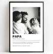 Liebevoll gestaltetes Definitions Poster als einzigartiges Geschenk für Papa - posterfolio.de
