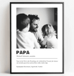Liebevoll gestaltetes Definitions Poster als einzigartiges Geschenk für Papa - posterfolio.de