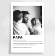 Liebevoll gestaltetes Definitions Poster als einzigartiges Geschenk für Papa