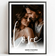 Personalisiertes ‘Love’ Poster zur Hochzeit - posterfolio.de