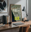Entdecke deine Welt: Personalisierte Landkarte mit 3 Letter Flughafen Codes! - posterfolio.de