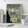 Entdecke deine Welt: Personalisierte Landkarte mit 3 Letter Flughafen Codes! - posterfolio.de