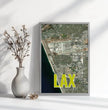 Entdecke deine Welt: Personalisierte Landkarte mit 3 Letter Flughafen Codes! - posterfolio.de