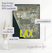 Entdecke deine Welt: Personalisierte Landkarte mit 3 Letter Flughafen Codes! - posterfolio.de