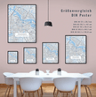 Personalisierte Landkarte klassischer Stil - einzigartiger kann es nicht sein! - posterfolio.de