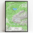 Personalisierte topographische Landkarte klassischer Stil - einzigartiger kann es nicht sein! - posterfolio.de