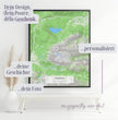 Personalisierte topographische Landkarte klassischer Stil - einzigartiger kann es nicht sein! - posterfolio.de
