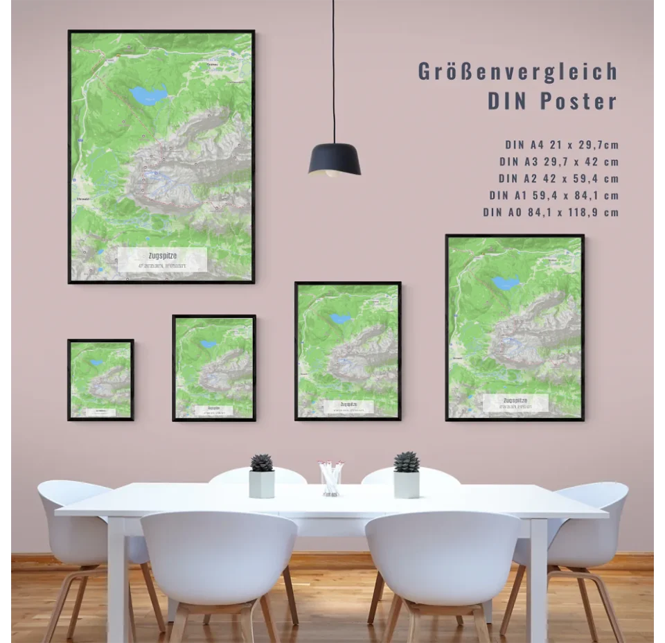 Personalisierte topographische Landkarte klassischer Stil - einzigartiger kann es nicht sein!