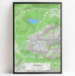 Personalisierte topographische Landkarte klassischer Stil - einzigartiger kann es nicht sein! - posterfolio.de